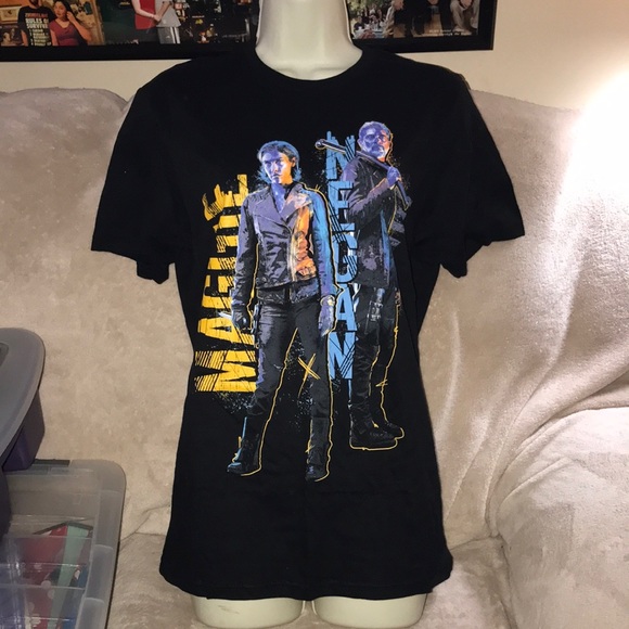 AMC The Walking Dead official Supply Drop Dead City Negan & Maggie tee unisex S - Picture 2 of 5